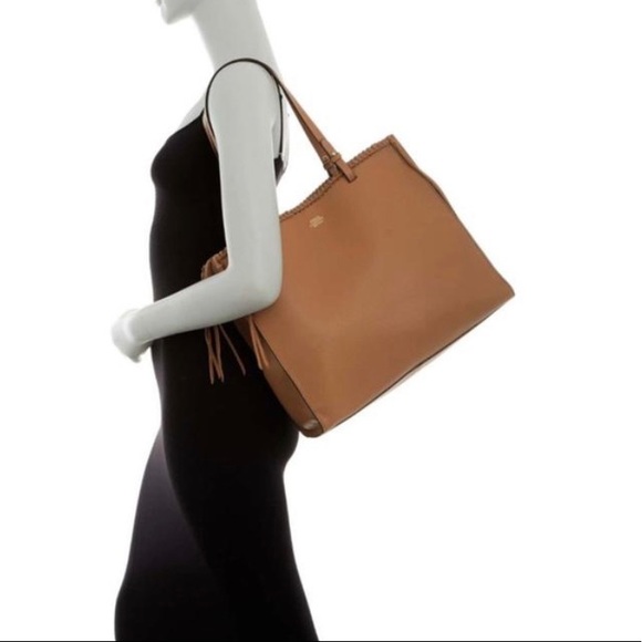 NEW Vince Camuto Litzy Fawn Leather Tote - Picture 5 of 8